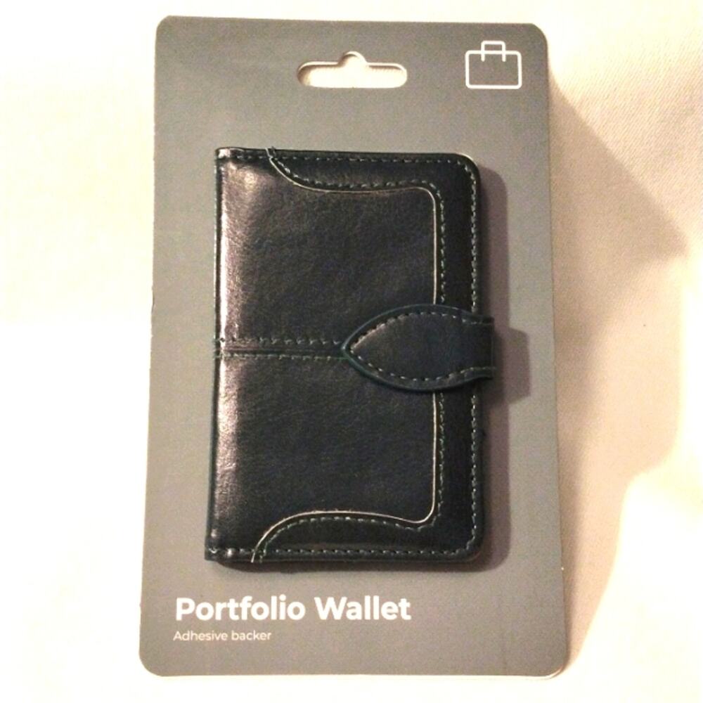 Super Slim Wallet Men Travel Pocket BLUE GRAY Faux Eel Leather Thin Luxury NEW